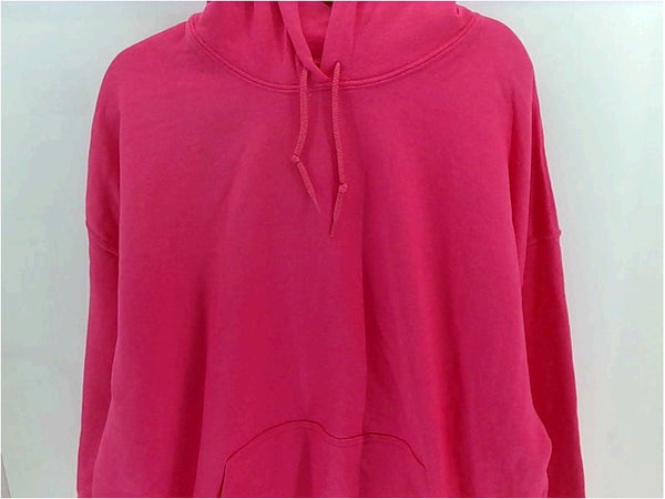 Gildan Mens Sweater Loose Fit Pull Fashion Hoodie Color Hot Pink Size XX-Large