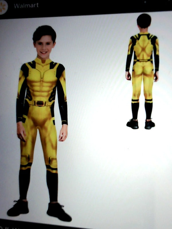 Kids Wolverine Superhero Costume Jumpsuit Size 7 or 8 Youth