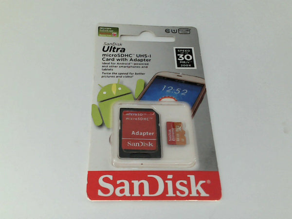 Sandisk Ultra 32 Gb Microsdhc Class 10 Memory Card 30 Mbs With Adapter