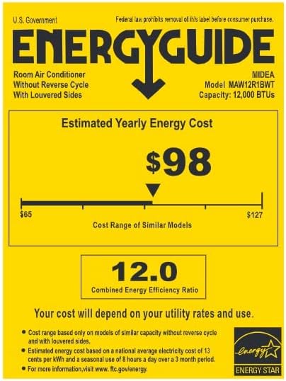 Midea 12000 BTU EasyCool Window Air Conditioner with Remote Control