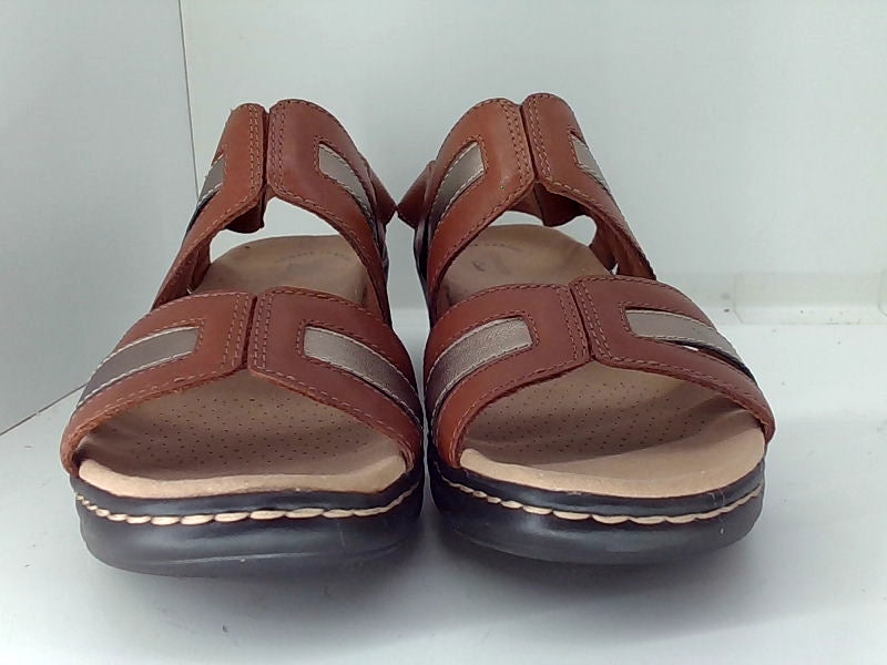 Clarks Women's Brown Leather Comfort Sandals Size 9