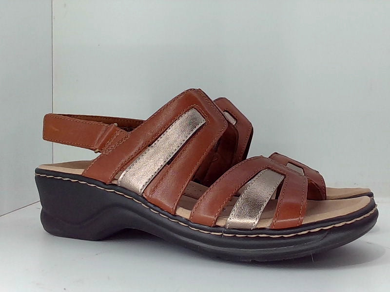 Clarks Women's Brown Leather Comfort Sandals Size 9