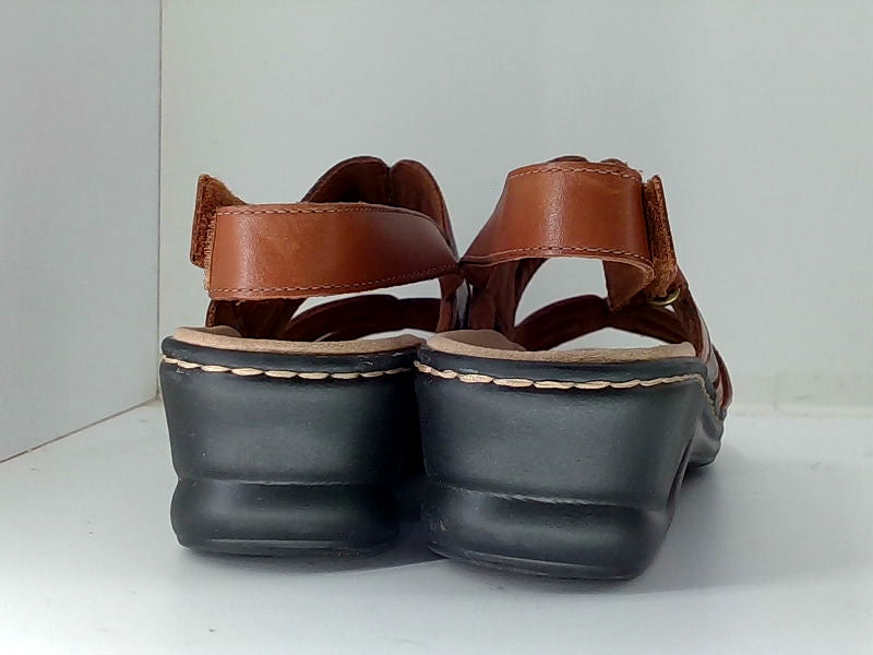 Clarks Women's Brown Leather Comfort Sandals Size 9