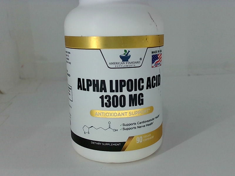 American Standard Supplements Alpha Lipoic Acid 1300mg 90 Vegan Capsules