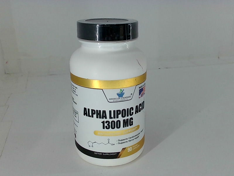 American Standard Supplements Alpha Lipoic Acid 1300mg 90 Vegan Capsules