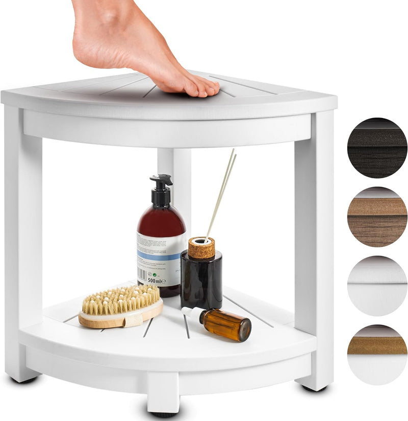 Waterproof Corner Shower Stool Heavy Duty Bench for Indoor & Outdoor Use