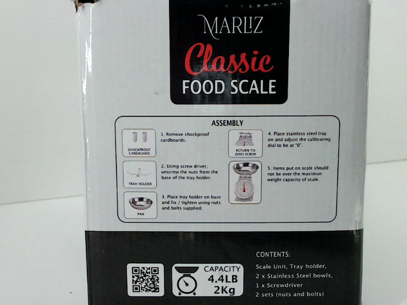 MARLIZ Classic Analog Food Scale with Dual Bowls