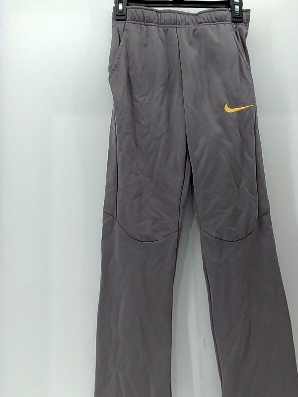 Nike Boys Dri Fit Jogger Regular Pull on Pants Color Grey & Yellow Size Large