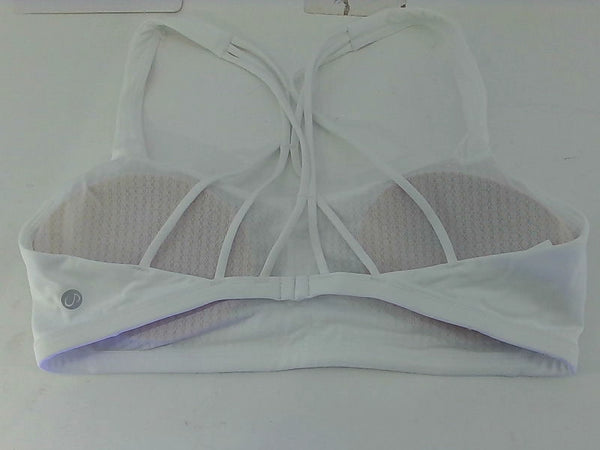 Floerns Criss Cross Back White Bra Medium