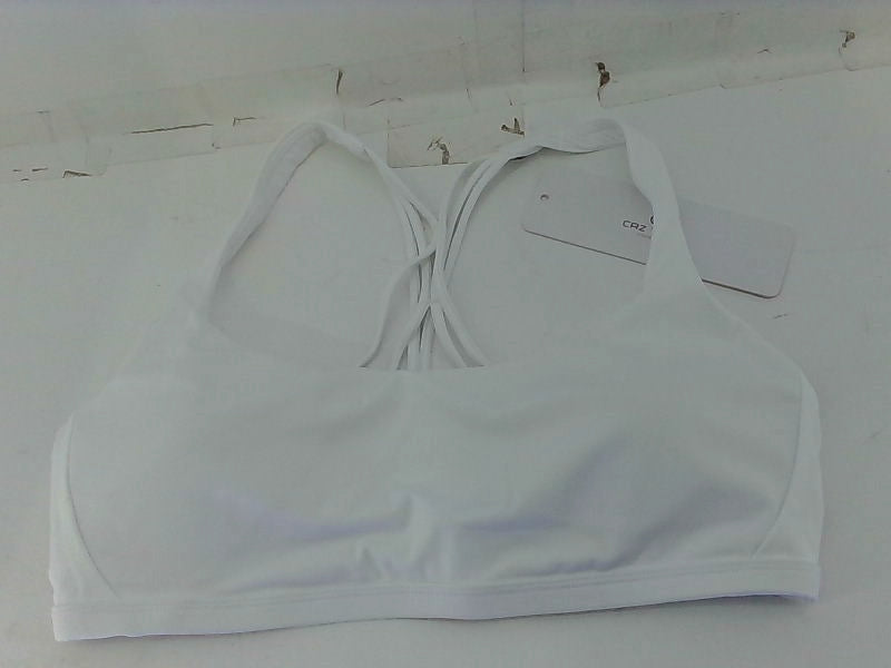 Floerns Criss Cross Back White Bra Medium