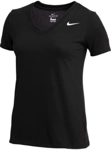 Nike Women's Dry Short Sleeve V Neck T-Shirt Black XXLarge