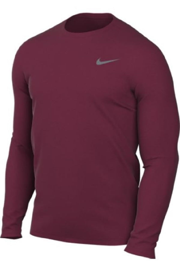 Nike Mens Team Legend Long Sleeve Tee Shirt Color Maroon Size XLarge