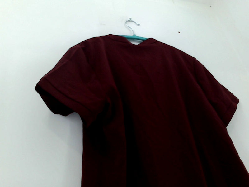 Maroon Loose Fit Short Sleeve Top - Small