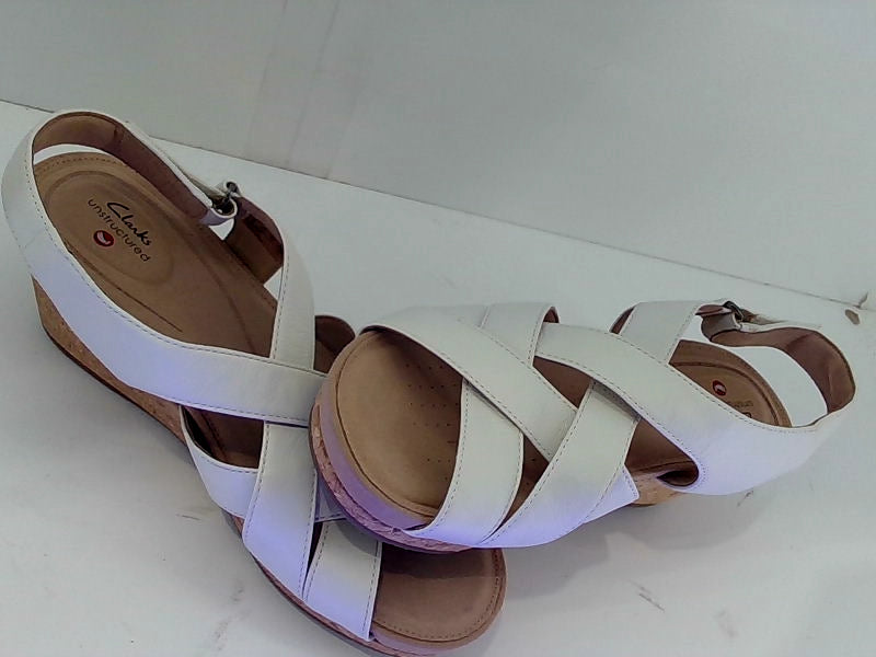 Clanks Womens Clanks Unstructured Sandals Color White Size 10.5 Pair of Shoes