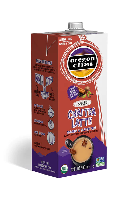 Oregon Chai Liquid Spiced Organic 32oz Carton