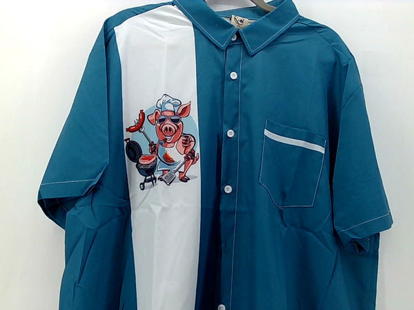 Hardaddy Casual Button Shirt with Chef Pig Design XXLarge