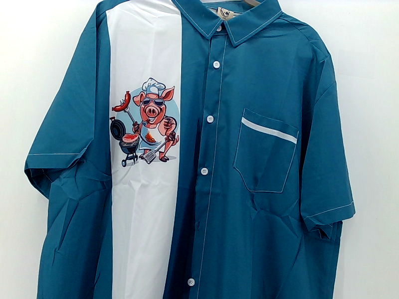 Hardaddy Casual Button Shirt with Chef Pig Design XXLarge