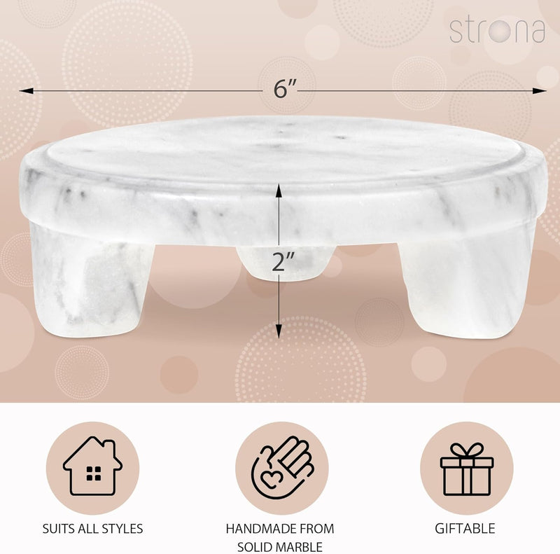 Strona Round Marble Riser for Kitchen Multicolor Size 6