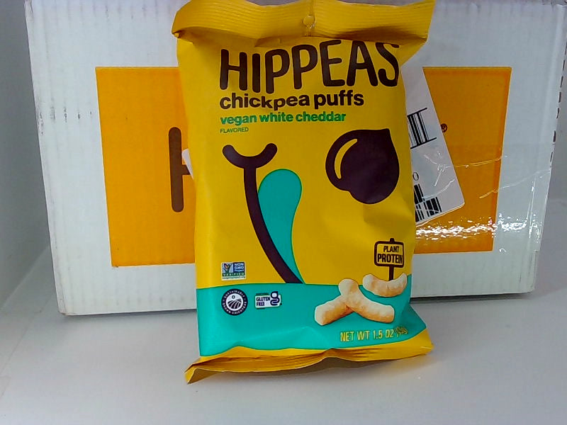 Hippeas Chickpea Puffs Vegan White Cheddar 1.5 Oz Pack of 6 Glutenfree