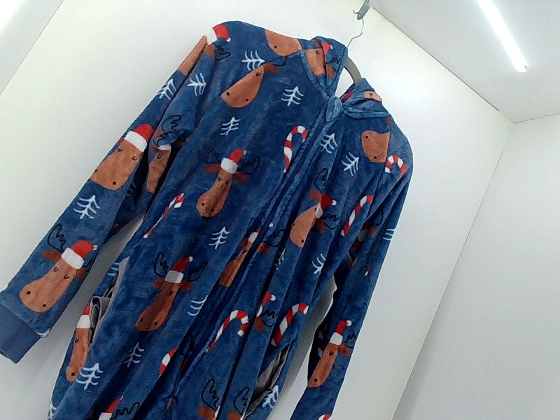 Men's Blue Moose Print Sleep Set - Large Pajamas