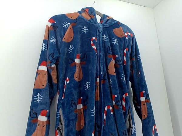 Men's Blue Moose Print Sleep Set - Large Pajamas