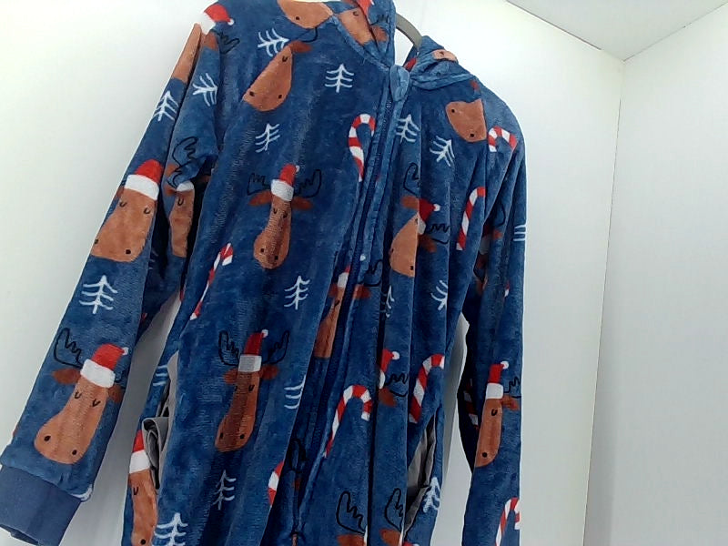 Men's Blue Moose Print Sleep Set - Large Pajamas