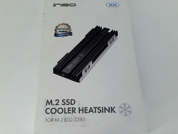 Ineo M.2 SSD Cooler Heatsink Form Factor 2280 Black