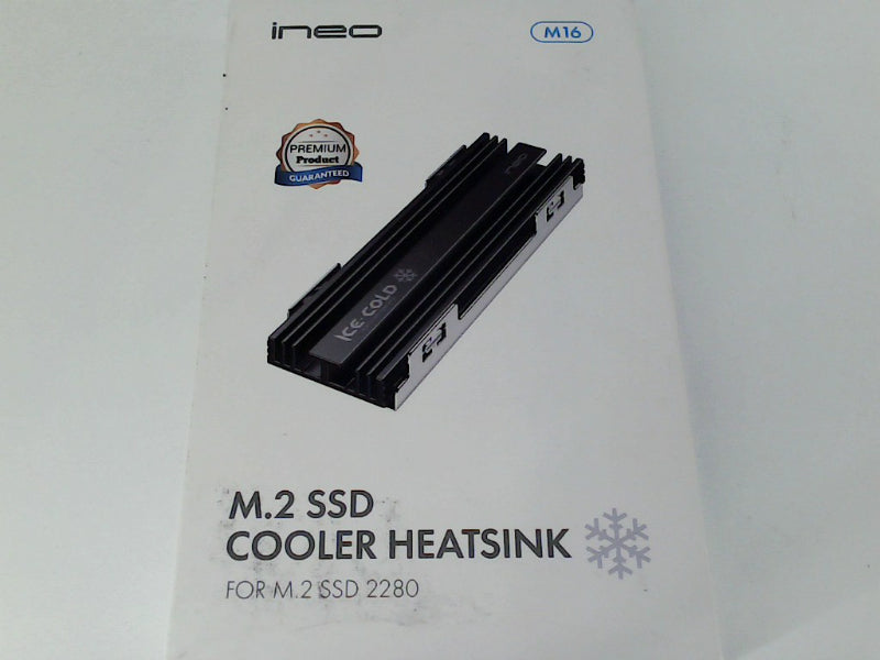 Ineo M.2 SSD Cooler Heatsink for M.2 SSD 2280 Black