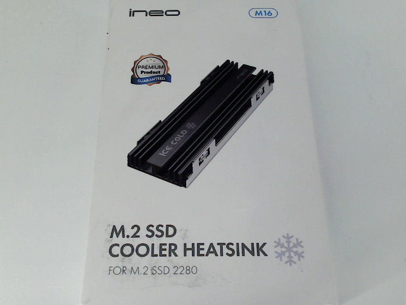 Ineo M.2 SSD Cooler Heatsink for M.2 SSD 2280 Black