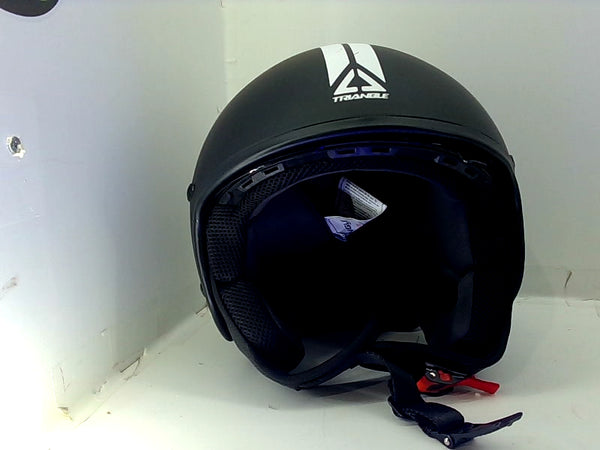 Triangle Black Open Face Motorcycle Helmet 57-58 Cm