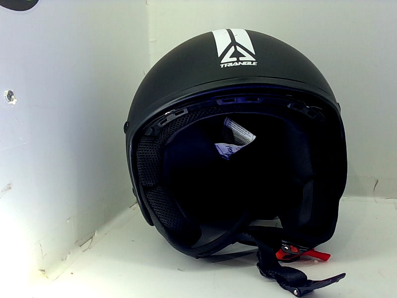 Triangle Black Open Face Motorcycle Helmet 57-58 Cm