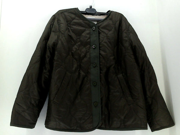 Dark Green Velvet Rope Women's Quilted Jacket Small