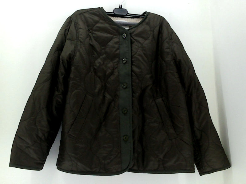 Dark Green Velvet Rope Women's Quilted Jacket Small