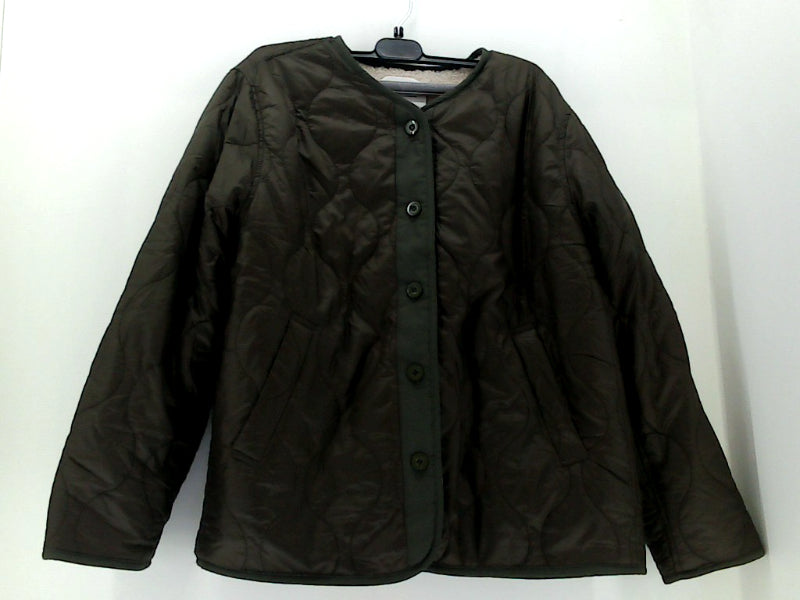 Dark Green Velvet Rope Women's Quilted Jacket Small