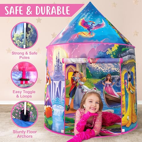 Princess Play Tent for Kids - 51x40 Multicolor