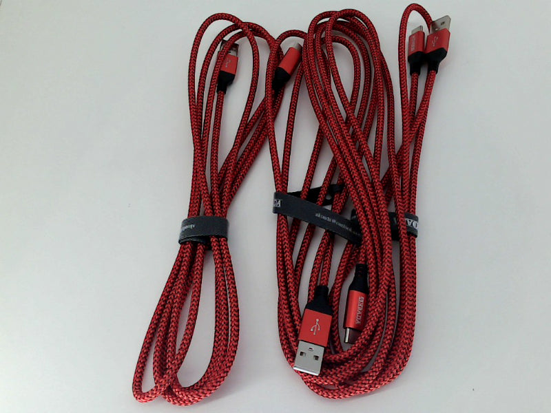 Akoada Durable Braided Usb Cables 1m 2m 3m Red