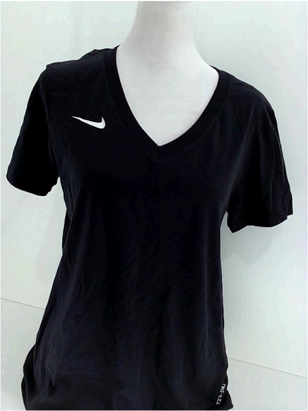 Nike Womens DRI-FIT TEE V-NECK Regular Short Sleeve Top Size Small
