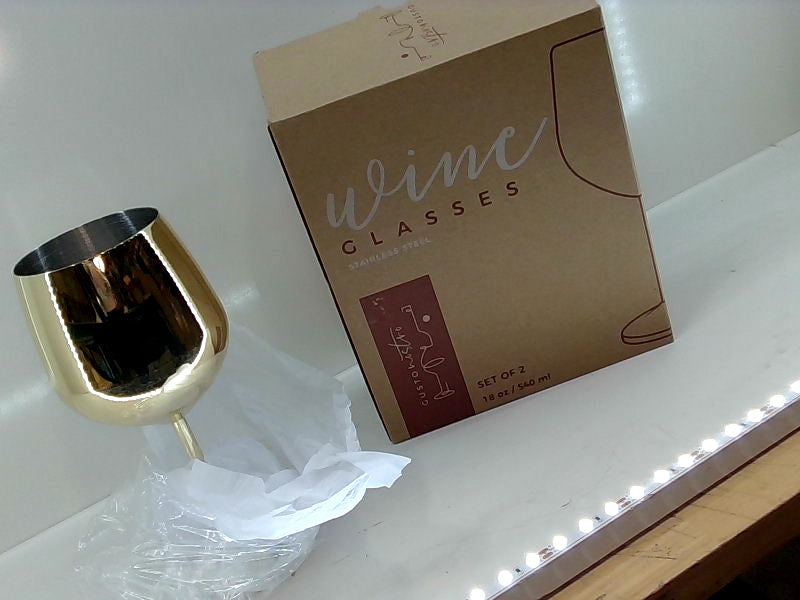 Elegant Gold Wine Glass Set (Set of 2)