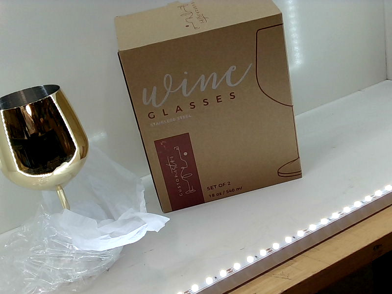 Elegant Gold Wine Glass Set (Set of 2)