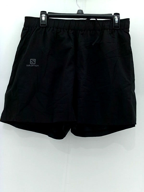 Salomon Mens Short Regular Pull On Active Shorts Color Black Size Large