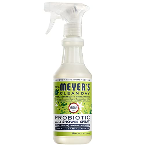 MRS. MEYER'S CLEAN DAY's Probiotic Daily Shower Spray Cleaner, Made With Essential Oils And Other Thoughtfully Chosen Ingredients, Lemon Verbena, 16 oz.