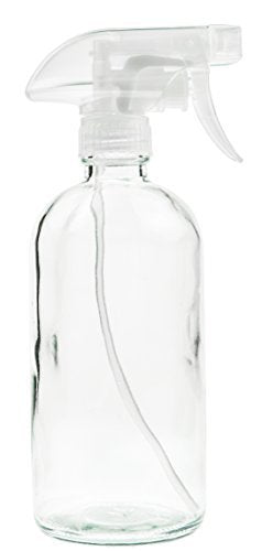 16oz Clear Glass Refillable Spray Bottle for Oils Cleaners and Plants