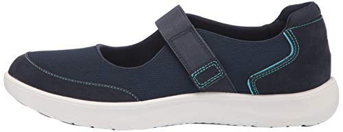 Clarks Womens Adella West Sneaker Navy Textile 5.5 Us Pair of Shoes