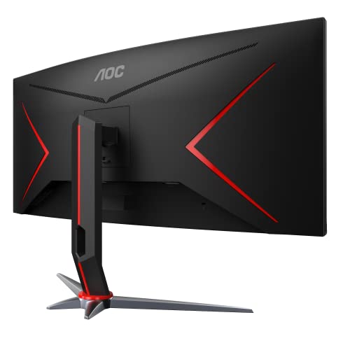 Aoc Cu34g2x34 Inch Curved Gaming Monitor Ultra Wide Qhd 1ms 144hz Adaptive Sync