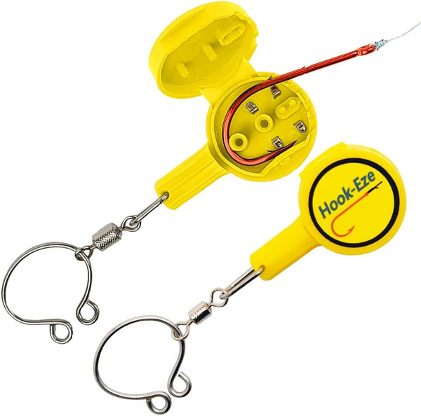 HOOK-EZE Fishing Knot Tying Tool Yellow Standard Size