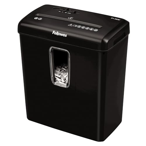 Fellowes Power Shred P 30C 6 sheet Cross Cut Deskside Paper Shredder