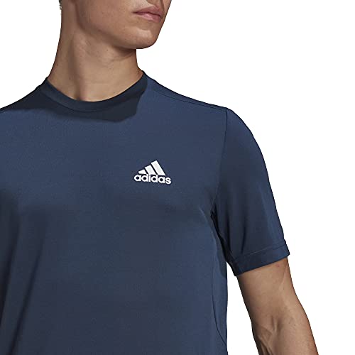 adidas mens FR Tee Crew Navy/Black Large