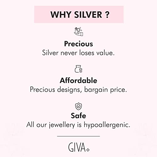 Giva Women’s 925 Sterling Silver Ring Adjustable Rings Women and Girls