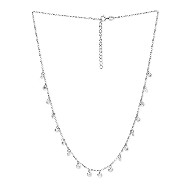 GIVA 925 Sterling Silver Hypoallergenic Queens Necklace AAA+ Quality Zirconia Stone