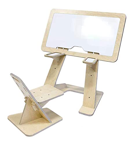 Adjustable Kids Desk & Chair Set Converts to a Magnetic Whiteboard Easel